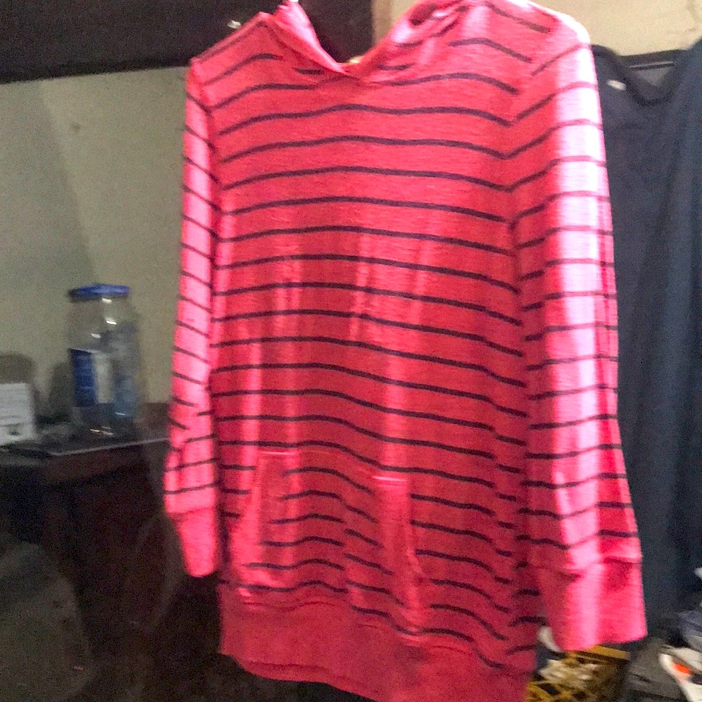 Pink and black hoodie